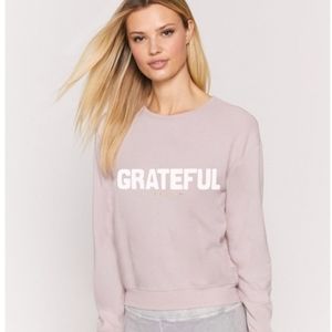 Spiritual Gangster Grateful Sweatshirt in Light Pink